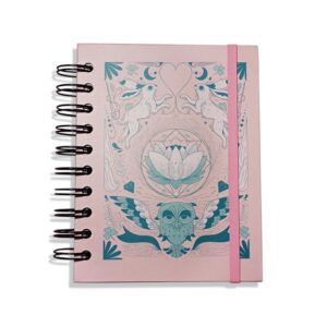 MINI NOTEBOOK BUHO ROSA: para llevar en el bolso